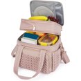 thumbnail image 1 of Lonchera aislada para mujer, bolsa de almuerzo de doble cubierta a prueba de fugas con diseño expandible para trabajo en oficina y picnic al aire libre, 1 of 4