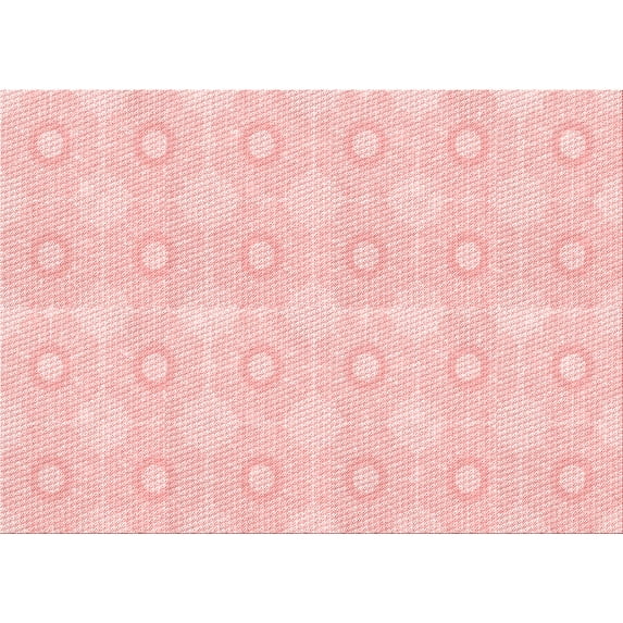 Ahgly Company Machine Washable Indoor Rectangle Transitional Pastel Red Pink Area Rugs, 2' x 5'