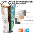 thumbnail image 7 of 30oz White Christmas Tree Pattern Tumblers Stainless Steel Tumbler with Lid and Straw,Vacuum Insulated Double Wall Travel Tumbler Cups Mug with Cleaning Brush for Coffee,Tea, 7 of 7