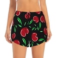 thumbnail image 2 of Balery Cherry Pattern Women's Running Shorts with Liner 2 Pockets Elastic Workout Athletic Gym Yoga Shorts-X-Large, 2 of 7