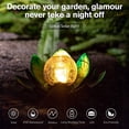 thumbnail image 6 of Waitmin Solar Light Outdoor Metal Glass Decorative Waterproof Garden Light LED Lotus Flower Lamp, 6 of 8