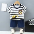thumbnail image 2 of ShiShine Clearance Toddler Boys Girls Summer Clothes Set Cotton Cute Print Short Sleeve T-shirt Tops & Shorts Set 2Pcs Summer Outfits Size 1-10T, 2 of 3