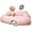 Pink, variant on 4 Ways Shuttled XL Cat Tunnel Bed for Indoor Cats Peekaboo Cat Cave Donut with Cool Mat