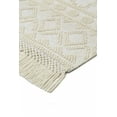 thumbnail image 3 of HomeRoots 512369 8 x 10 ft. Ivory & Tan Wool Geometric Hand Woven Rectangle Area Rug with Fringe, 3 of 5