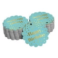 thumbnail image 1 of Inkdotpot Gold Foil Paper Hang Tags Happy Birthday Favor Tags 100 Pieces, 1 of 6