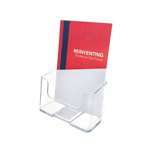 DocuHolder for Countertop/Wall-Mount Booklet Size, 6.5w x 3.75d x 7.75h, Clear