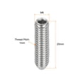thumbnail image 2 of Ball Point Set Screws, M6 x 20mm 304 Stainless Steel Metric Spring Hex Socket Screw 20pack, 2 of 7