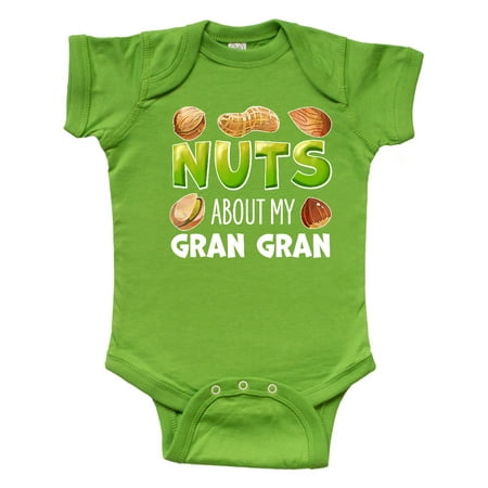 

Inktastic Nuts About My Gran Gran Peanut Almond Pistachio Gift Baby Boy or Baby Girl Bodysuit