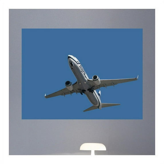 Wallhogs Chibi Alaska Air 737 Flyover Wall Mural