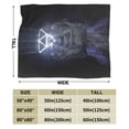 thumbnail image 3 of DouZhe Ultra-Soft Micro Fleece Lightweight Flannel Bed Blanket, Abstract Face Element Sculpture Print Cozy Warm Throw Blankets, 80"x60", 3 of 7