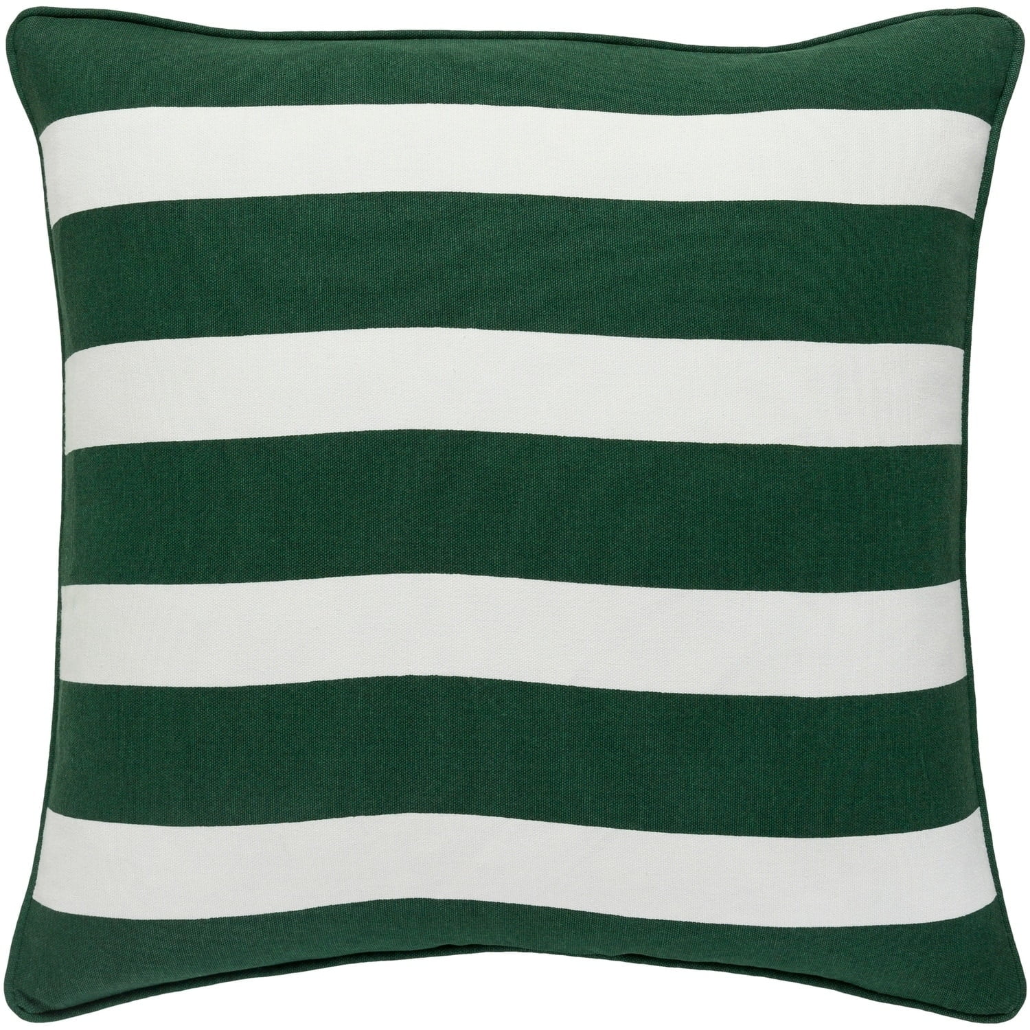Circulus Stripe Holiday Green Down or Poly Filled Throw Pillow 18 inch