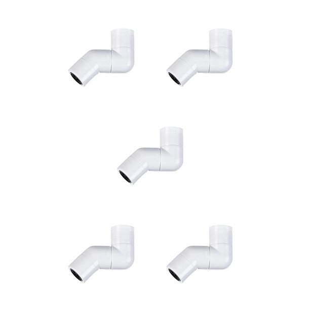Toystoory Extensor de grifo de fregadero accesorios de adaptador de aireador de rociador de bañera ajustable Blanco 5Conjunto