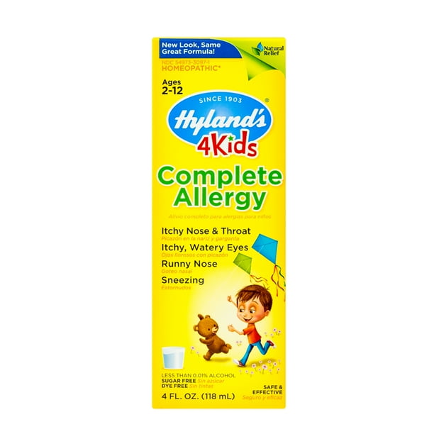 Hyland's 4 Kids Complete Allergy Relief Syrup, Natural Indoor and
