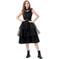thumbnail image 6 of Classic Black Gothic Tunic Adams Black Dress – Elegant Victorian-Style Costume Family Prom Dress, 6 of 9