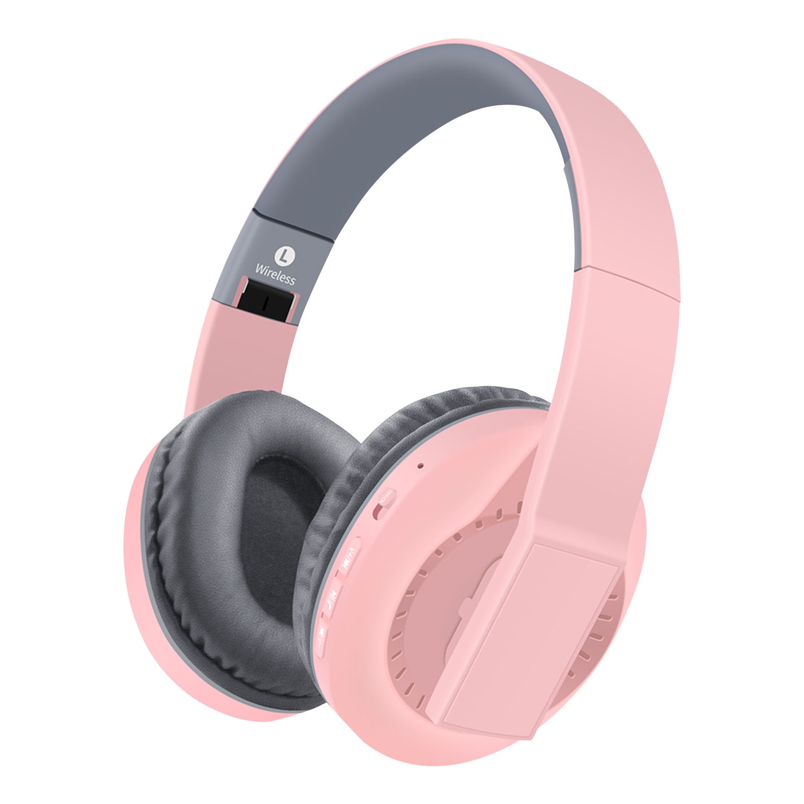 Wireless Bluetooth On-Ear Headphones, Apple & Android Compatible, Up to 50 Hours of Battery Life,Pink