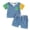 A127-Blue, variant on NOLDARES Toddler Boy Summer Play Outfit Short Sleeve Cartoon T-Shirt Casual Shorts Clothes Blazer,6-12 M