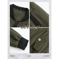 thumbnail image 7 of Nlife Women Contrast Color Stand Collar Zip Up Long Sleeve Bomber Jacket, 7 of 7