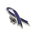 thumbnail image 2 of PinMart's Thin Blue Line Police Officer Awareness Ribbon Enamel Lapel Pin - 10 Pack, 2 of 3