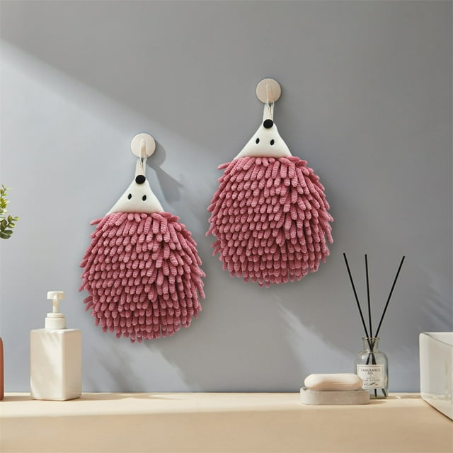Sentmoon Deals Flyer Hedgehog Chenille Hand Towel Cute Hanging Hand Wipe Ball Hand Towel Thickened Absorbent Hangable Multifunctional Hand Towel Todays Deals Clearance Sales