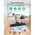thumbnail image 6 of Canister Vacuum Cleaner, 30Kpa Powerful Suction, Bagless with 3.7QT Large Dust Cup, Auto Cord Rewind, HEPA Filter, 5 Attachments, Lightweight Vacuum for Pet Hair, Hard Floors & Car, 6 of 7