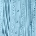 thumbnail image 5 of Pounoo Blouses for Women Dressy Casual Long Sleeve Collared Pleated Cutout Trim Button Front Blouses Relaxed Fit Office Casual Outfits Gift, 5 of 6