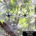 thumbnail image 1 of Set, Halloween Decorations Artificial Spider Web Super Stretch Cobwebs With Fake Spiders Scary Party Scene Decor Horror House Props, Halloween Decor, Halloween Supplies, 1 of 4