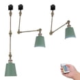 thumbnail image 1 of FSLiving Éclairage de Piste à Cardan de Type J, Lumière d'Îlot Réglable par Télécommande, Ampoule Intelligente RVBW A19 à Changement de Couleur, Projecteur de Plafond Bricolage Juno Monté sur Piste pour Faisceau et Plafond en Pente, Disco Macaron Vert, 1 of 9