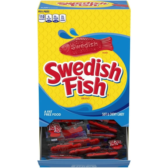 SWEDISH FISH Individually Wrapped Soft & Chewy Candy, School Lunch Box Snacks, 240 Count Box