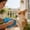 Blue, variant on Cififendec Microfiber Chenille Pet Bath Towel, 27.53"×10.63", Super Absorbent Quick Dry Glove Shape Shower Drying Mitt for Dog Cat Small Animals