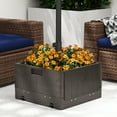 thumbnail image 2 of Gymax Base de Parasol de Patio 175 Lb Remplissable avec Plateau de Table, Support 3-en-1 à Roulettes pour l'Extérieur, 2 of 10
