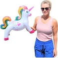 thumbnail image 3 of Large Colorful Blow-up Rainbow Unicorns (24 Inches) (12 Pack), 3 of 9