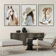 thumbnail image 2 of 3pcs Western Cowgirl & Horse Canvas Art Prints - Frameless Modern Wall Decor for Living Room, Bedroom, Office - Charming Cowboy Boots, Hat & Stallion Design - Ideal for Home & Restaurant Decoration,, 2 of 3