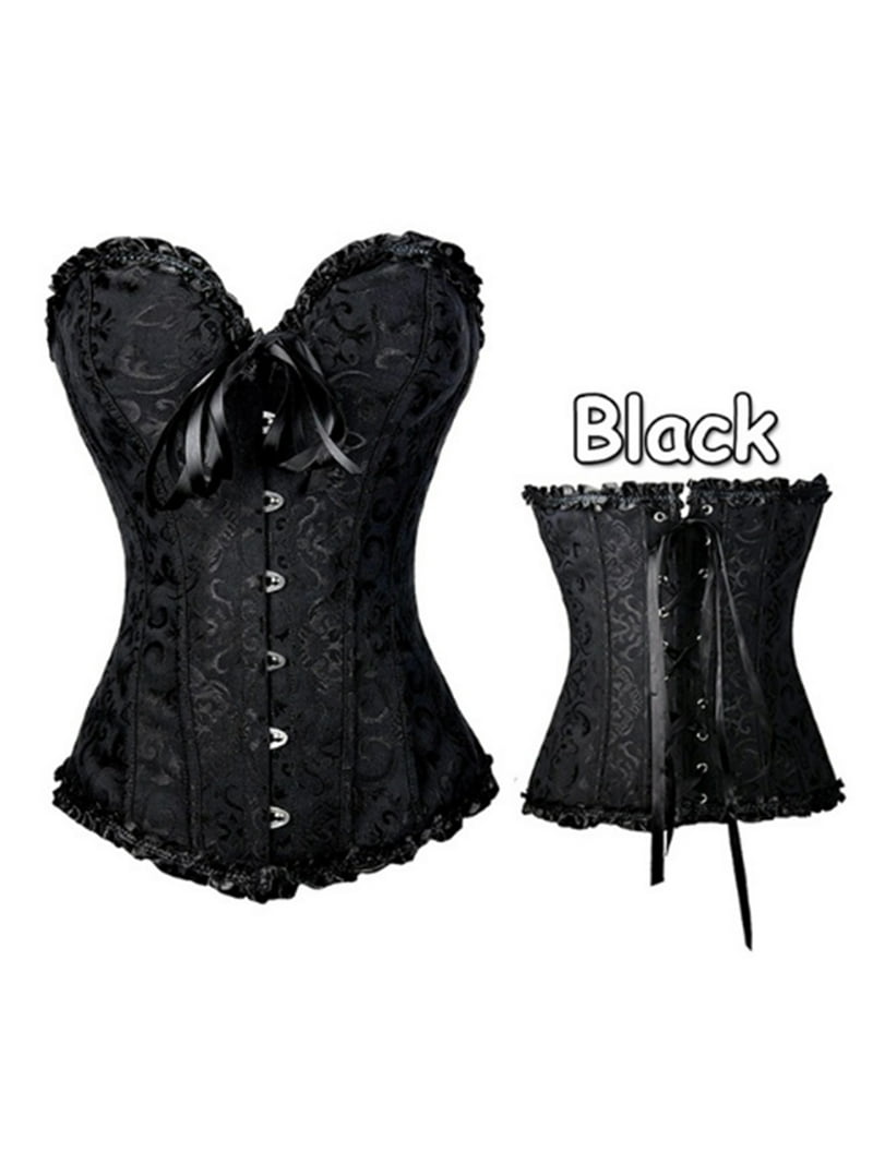 LELINTA Women's Satin Lace up Overbust Plus Size Waist
