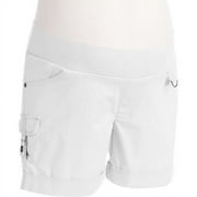 Maternity Demi-Panel Cuffed Utility Shorts