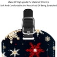 thumbnail image 4 of Square 2Pack PU Leather Christmas Snowflakes Cruise Luggage Tag with Privacy Cover and Name ID Tag for Travel Handbags Backpacks Luggage Tags, 4 of 6