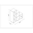 thumbnail image 3 of Cascavel Stair Cubby with 6 Cube Shelves in White. Set of 2, 3 of 7