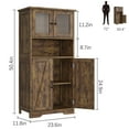 thumbnail image 2 of FOLDLIFE 50.4" Freestanding Kitchen Pantry Storage Cabinet with Doors and Shelves, Versatile Wooden Cupboard for Bathroom, Kitchen, Dining Room, and Living Room, 2 of 9