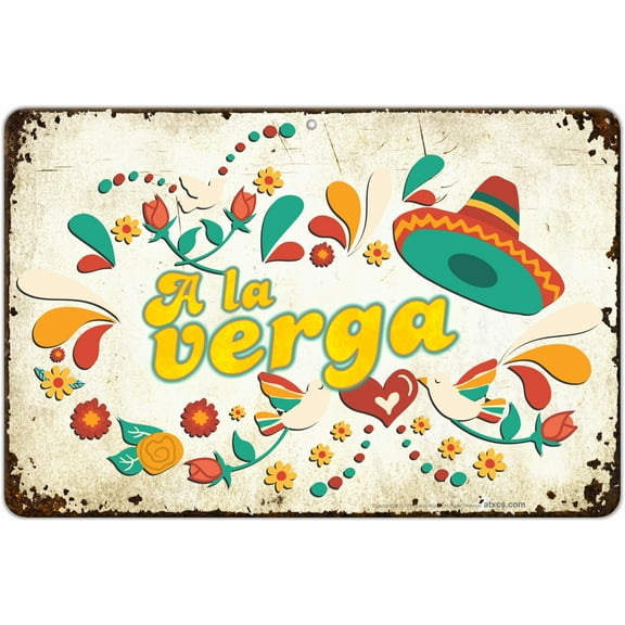 ATX Custom Signs - Crude Adult Funny Sign in Spanish Slang - Size 8 x 12