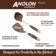 thumbnail image 5 of Anolon Tools and Gadgets SureGrip Nylon Nonstick Locking Tongs Set, 2-Piece, Bronze, 5 of 5