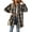 BROWN, variant on TEMOFON Women Plaid Tops Plus Size Fall Flannel Long Sleeve Shirts Casual Collared Button Down Tops for Women with Pocket Size 2XL