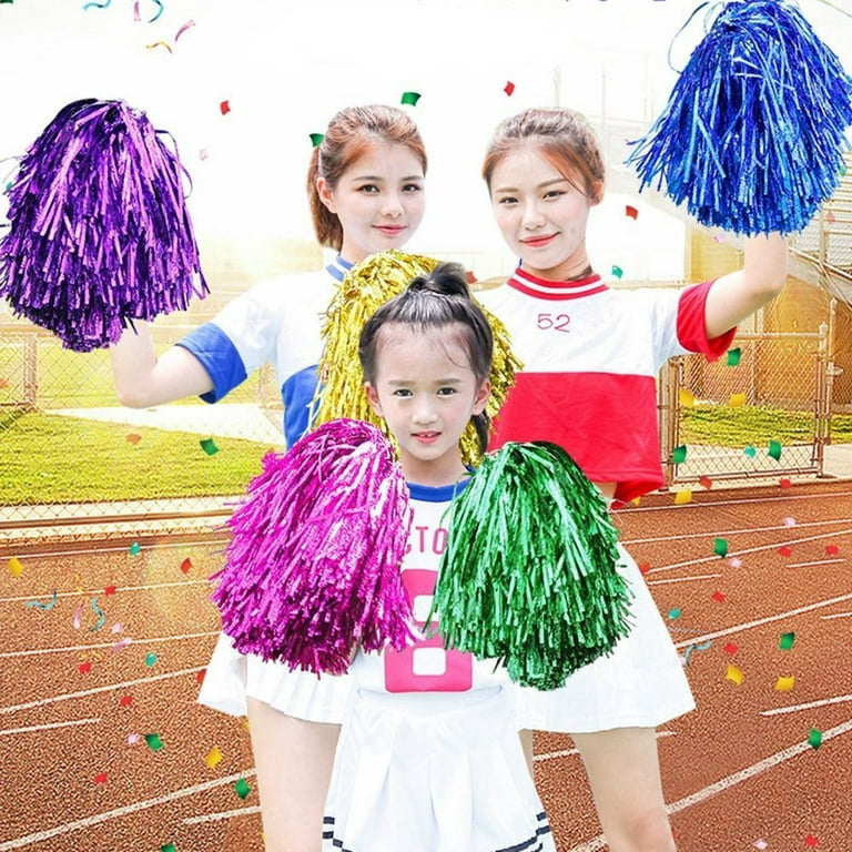 Cheerleader Pompom Dance Party Accessories - 6Pcs Party Dress Cheerleading  Gifts - Cheer Gifts Party Set - Dance Costume for Graduation Noise Makers
