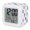 White, Dusty Pink, Ocean Blue, Slate, variant on Polka Dots Abstract Digital Alarm Clock for Bedrooms,Smart LED Alarm Clock with 7 Color Changing Night Light,Modern Concentric Circles Blue Green Silent Wake Up Clocks for Sleep Study 3.2"x3.2"