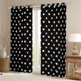 thumbnail image 2 of Manfei Polka Dots Black Out Curtains for Teens Adults,Minimalist Geometric Curtains Pack of 2 (42x63 Each),Vintage Aesthetic Bedroom Curtains,Breathable Home Decor, 2 of 6