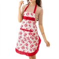 thumbnail image 1 of LOVEVER Kitchen Apron for Women Floral Aprons with Large Pockets Vintage Apron for Chef Baker Perfect for Cooking Baking for Kitchen Crafting BBQ Drawing, 1 of 2