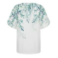 thumbnail image 5 of Cathalem Womens Summer Shirt 2024 Summer Ribbed Knit Slim Fitted Basic Solid Color Tee Tops,White L, 5 of 5