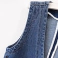 thumbnail image 4 of Women's Denim Vest 2025 Fashion Cropped Classic Sleeveless Button Down V Neck Jean Vest Jackets With Pockets, 4 of 6