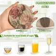 thumbnail image 3 of WOBOGO Vintage Rose Coil Coasters Set of 6 Minimalist Cotton Woven 3.94 inch Non-Slip Insulated and Absorbent Home Accessories., 3 of 7