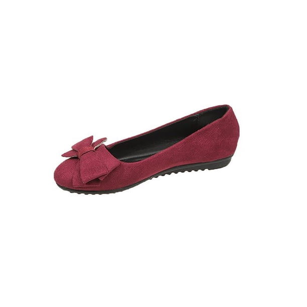 Zapatos Suaves para las Mujeres Deslizamiento Cómodo en Bowknot Pisos, Zapatos Planos para las Mujeres de Tamaño Grande Ligero Primavera Casual