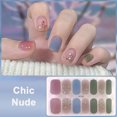 thumbnail image 2 of Pegatinas para uñas semicuradas (Fashion Nude) Tiras de gel para uñas Color sólido Pegatinas para uñas naturales, 2 of 7