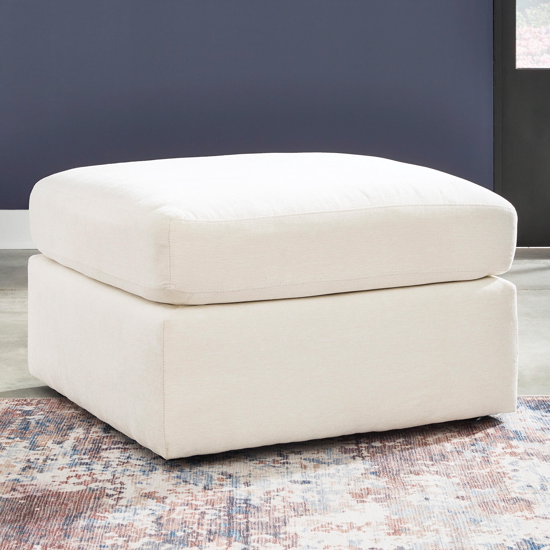 Signature Design by Ashley Modmax Oversized Accent Ottoman - Oyster White Next-Gen Nuvella Performance Fabric